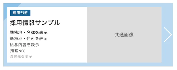 採用情報の表示